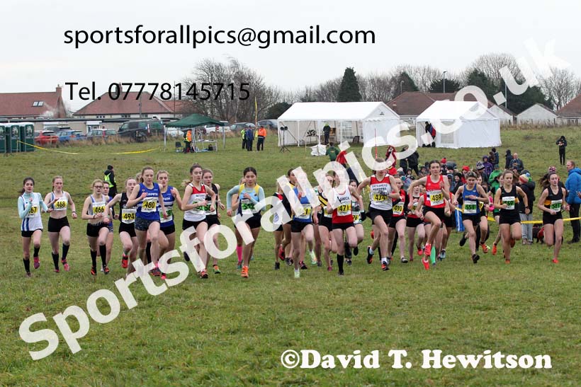 Womens under-17s and under-20s, 2021 North Eastern Cross Country Championships, Sedgefield. Photo: David T. Hewitson/Sports for All Pics